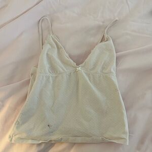 Brandy Melville pink polka dot Spaghetti Strap Top